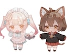 商用可能！透明感のあるかわいいミニキャラ作成します グッズやサムネイルなど様々な用途に使えるSDイラストです！ イメージ3