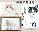 猫さんやペットのあたたかな似顔絵お描きします ◎ハガキサイズ送料無料＆フレームイン／イラスト／肖像画／額縁 イメージ4