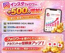 インスタフォロワー500人増やします ⭐️最高品質　インスタ インスタグラム フォロワー⭐️ イメージ1