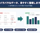 データを見やすく整理しAI分析コメントを付けます Excelが苦手な方も、送るだけでお任せできます イメージ1