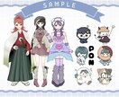 イリアムなどスグ配信できるスターターセット描きます 立ち絵・ミニキャラ・ネームロゴ＋おまけのサポートセット♪ イメージ4