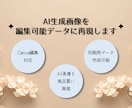 AI生成画像を編集・印刷可能なデータに再現します Canvaで編集可能なデータを制作します！ イメージ1