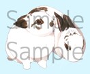 ペットのうさぎさんなど小動物描きます 【SNSのアイコン・壁紙・挿絵/お部屋のインテリアに】 イメージ3