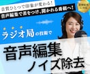 ポッドキャスト▼ラジオ▼ボイス▼音声の編集します 【1,000円〜】放送局レベルに音質UP！プロ専門家の技術 イメージ1