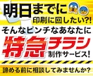 早い！明日・翌日入稿のチラシ製作いたします めちゃくちゃ急ぎ！明日には印刷に回したい案件に！ イメージ1