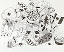 ボールペン画描きます テーマやモチーフに沿って一色ボールペンで華やかに書き上げます イメージ2