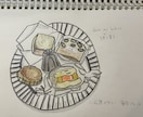 色鉛筆画　手描きのフードイラストを作成します 食べ物の写真をあたたかみのある手描きイラストにします。 イメージ9
