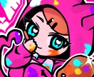可愛いくてポップなミニキャラをメインに描きます ポップなシールのような感じやアイコンを描くのが得意です！ イメージ1