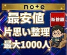 noteの片思いフォローを整理します 最大1000人⇒最短即日で対応可能です。 イメージ1