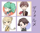 オリキャラ/似顔絵アイコン描きます SNS等に使用できるポップなアイコンです イメージ2