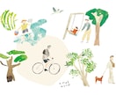 里山や自然のなかの風景、人物イラストなど制作します 温かみのある優しいタッチのイラスト イメージ1