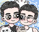 似顔絵イラスト・ペットと一緒もok作成します 【最短2日で納期】1枚3000円で作成可能！ポップ画像 イメージ4