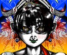 モノトーン系の1枚絵・人物描きます アニメ系のかわいい絵も描きます! イメージ3