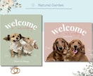 うちの子のイラストでウェルカムボードを作成します 結婚式・前撮りに｜選べる4デザイン｜ペットイラスト イメージ2