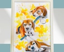 大型犬も大歓迎！A4サイズ愛犬イラスト描きます スマホの中の「お気に入り」を、壁に飾る「芸術」へ。 イメージ3
