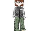 オシャレな似顔絵を描きます 服の詳細部までこだわった全体の似顔絵を描きます！ イメージ1