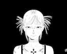 ダークで、可愛い不思議な魅力の女の声を描きます ピアスがトゲトゲで強そうだが心の中は悲しんでいる イメージ4