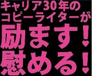 ベテランコピーライターが、励まします＆慰めます 生きるって………だから。がんばろう。 イメージ1