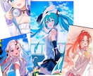 可愛く透明感のあるイラストを描きます あなたの大切なキャラクターを魅力的な一枚に イメージ1