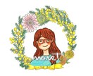 世界にひとつだけのアイコンお描きします お花や植物を用いたふんわりイラストいかがですか？ イメージ9