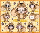 赤ちゃんほっぺが可愛い♡ミニキャラ描きます 約2頭身のもちもちぷにぷにSDキャラクターです！ イメージ3