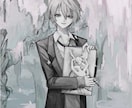 一枚絵・人物／耽美で特別感のある絵を制作します ✩他と被らない“雰囲気“のあるデザインと色使いが得意です✩ イメージ1