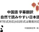 中国語動画を日本語字幕に翻訳します。ます 会話のニュアンスまで伝わる、読みやすい日本語字幕。 イメージ1