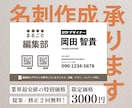 デザイナーが業界最安値で名刺をデザインします 即日で作成可能！初回提案＆2回無料修正の保証付き！ イメージ1