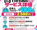 Threads日本人フォロワー100人増やします スレッズ｜約2週間で自然に増加｜20日間補填保証付き✨ イメージ7