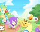 修正費込み！ポップで絵本みたいなイラスト描きます 動画サムネイル・挿絵・背景など幅広いジャンルを制作します イメージ3