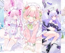 パッと目を惹くキラキラかわいいイラストお描きします ˗ˏˋ企業実績多数！ˎˊ˗|サムネ|返礼品・グッズ|1枚絵| イメージ6