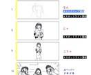 CM、MV、映像に関するコンテを描きます 大手企業様案件にてお仕事の実績あり。 イメージ3