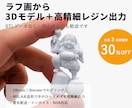 ラフ画から3Dモデルとレジン出力を行います 3Dモデル/STL作成・フィギュア原型3Dプリント イメージ1