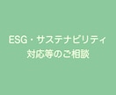 ESG、サステナビリティ対応についてご相談受けます 大手証券での経験を踏まえ、最近のESG対応について相談可能 イメージ1