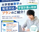 大学受験数学に関する質問対応、指導をいたします 目標から逆算し、最適な学習計画を立て、指導いたします。 イメージ1