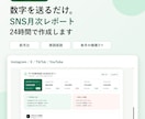 SNS月次レポートを24時間で作成します 数字を送るだけ。原因仮説と来月施策まで イメージ1