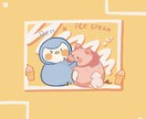 ぺんちゃん＋(ペット、人など)を一緒に描きます Instagramを中心に活動しております イメージ1