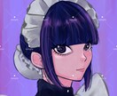 目を引く厚塗り風アイコン承ります 目力強めのミステリアスなアイコンを描きます。 イメージ1