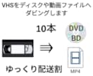 VHS 10本を動画データやDVDにダビングします ゆっくり割引で格安♪大量ご依頼も大歓迎♪ イメージ1