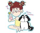 ペットのイラスト描きます 愛犬ちゃんをゆる〜くポップなイラストに！ イメージ1