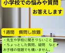 小学校の悩みや質問にチャットでお答えします 学校の悩みや疑問を1週間聞き放題!宿題の質問でも◎ イメージ1