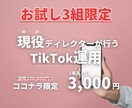 3組様限定！TikTok丸投げ運用代行します 実績多数の現役SNSマーケター戦略TikTok運用 イメージ1