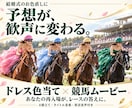 結婚式のドレス色当てを競馬風動画で盛り上げます 予想が、歓声に変わる。お色直しを実況付きレースで イメージ3
