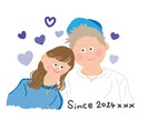 海外風タッチ♡で可愛いイラスト描きます SNS用アイコンや一枚ものイラストならお任せください！ イメージ5