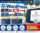 WordPressエラーを原因から診断・復旧します ログイン不可・重大エラーも原因特定から再発防止まで対応します イメージ1