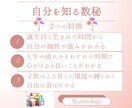 数秘占いで人生の流れやより良い方向性をお伝えします 育った環境による影響や方向性を知って、癒され自分を解放できる イメージ4