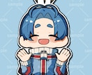 商用OK！ミニキャラのステッカー風アイコン承ります オリジナルキャラクターをかわいいSNSアイコンに致します！ イメージ3