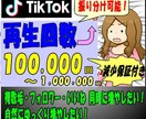 TikTok再生回数100,000回～拡散します 複数動画振り分け可！拡散スピード指定可！自然に増やします。 イメージ1
