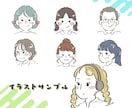 お写真をもとにゆるくシンプルな似顔絵をお描きします 名刺、席次表、アイコンなどにおすすめ！大人数の依頼も可能 イメージ10