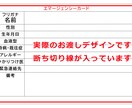 防災カード・もしもカード作ります エマージェンシーカードを、画像データで納品します。 イメージ2